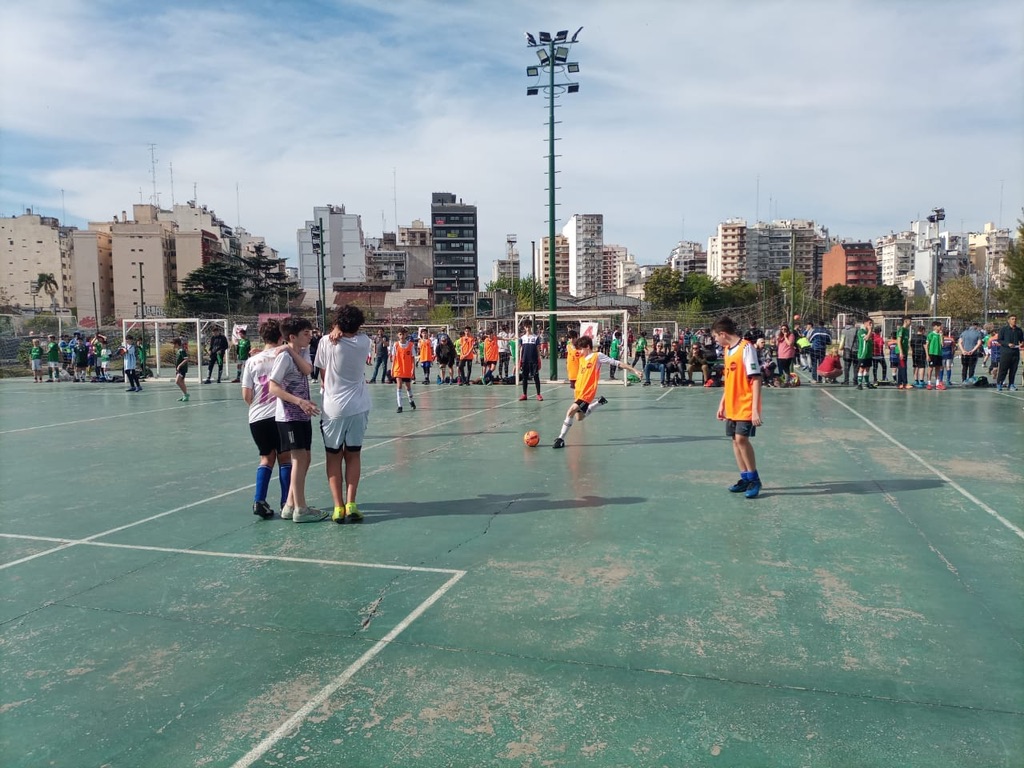 Playing soccer kicking a free kick