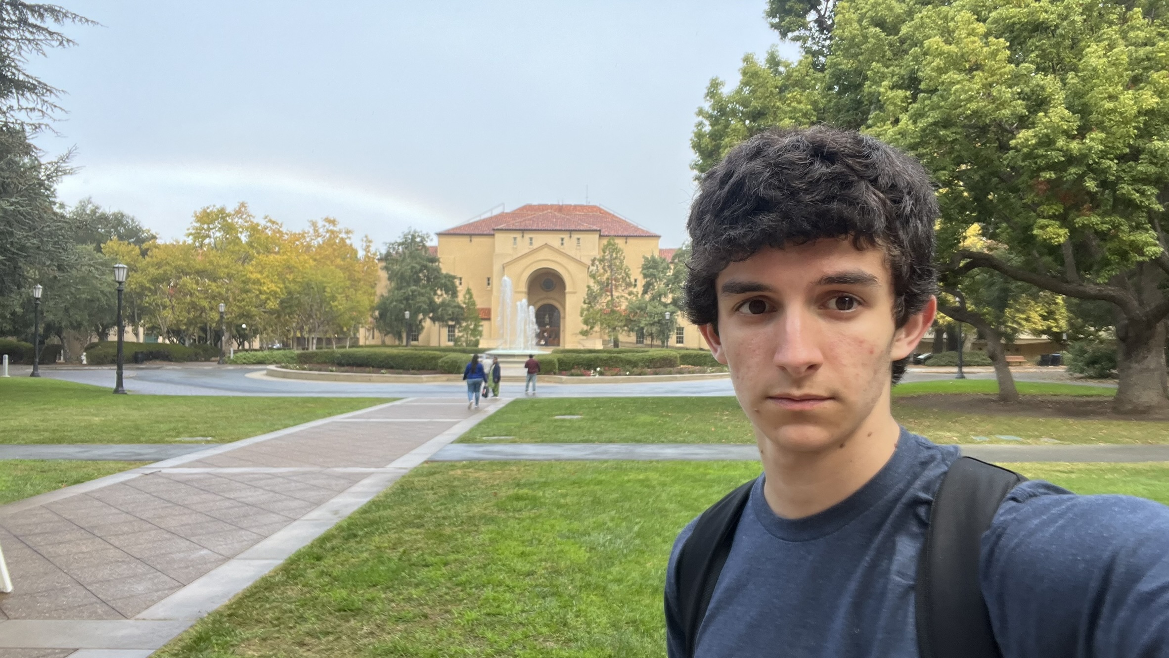 At the Stanford University campus